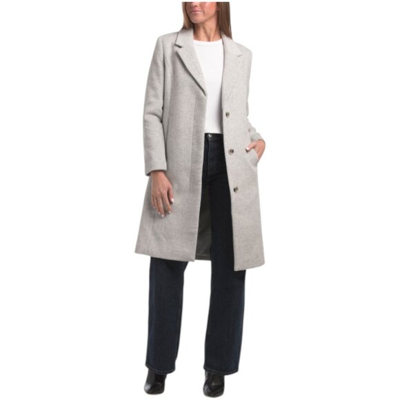 COLE HAAN Wool Blend Single Breasted Coat - Picture 1 of 2